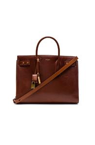 Saint Laurent Medium Supple Sac De Jour In Brown,neutrals