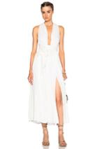 Mara Hoffman Metallic Wrap Dress In White