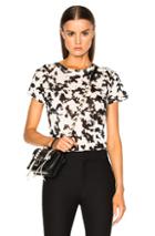 Proenza Schouler Printed Jersey Short Sleeve Tee In Black,white,floral