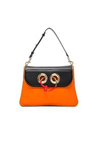 J.w. Anderson Medium Pierce Bag With Eyelets In Orange,black