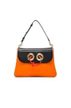 J.w. Anderson Medium Pierce Bag With Eyelets In Orange,black