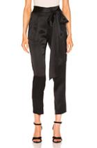 Michelle Mason Pleat Pant With Tie In Black