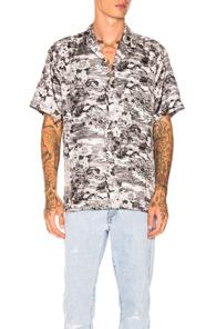 Off-white Hawaiian Shirt In Black,floral