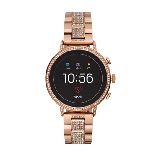 Fossil Gen 4 Smartwatch - Q Venture Hr Rose Gold-tone Stainless Steel   - Ftw6011