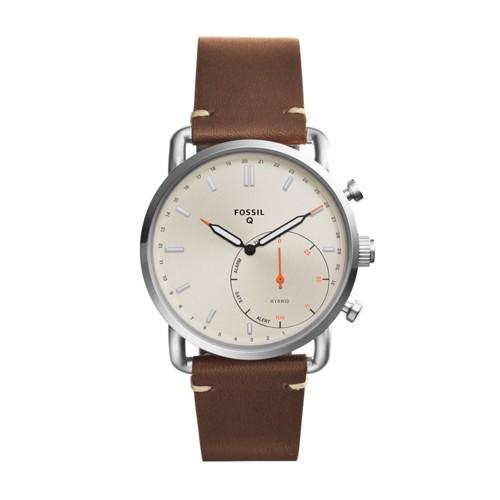 Fossil Hybrid Smartwatch - Q Commuter Dark Brown Leather  Jewelry - Ftw1150