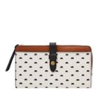 Fossil Fiona Tab Clutch  Wallet White Multi- Sl7685189