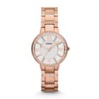Fossil Virginia Rose-tone Stainless Steel Watch   - Es3284