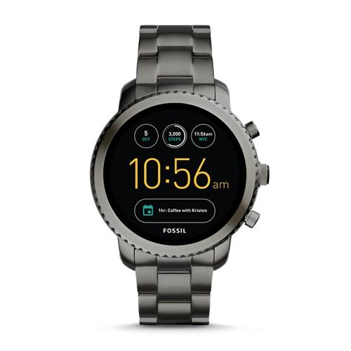 Fossil Refurbished Gen 3 Smartwatch - Q Explorist Smoke Stainless Steel  Jewelry - Ftw4001j