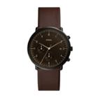 Fossil Chase Timer Chronograph Whisky Leather Watch  Jewelry - Fs5485