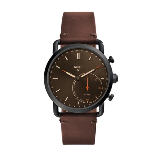 Fossil Refurbished Hybrid Smartwatch - Q Commuter Dark Brown Leather   - Ftw1149j