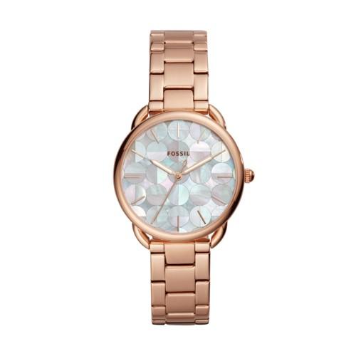 Fossil Tailor Three-hand Rose Gold-tone Stainless Steel Watch  Jewelry - Es4545