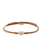 Fossil Star Gold-tone Leather Bracelet  Jewelry Rose Gold- Jof00288791