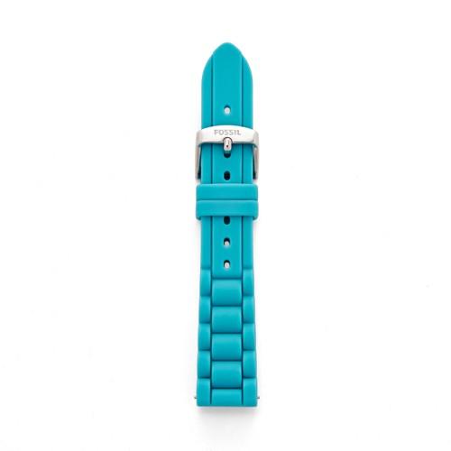 Fossil 18mm Tidal Blue Silicone Watch Strap   - S181207