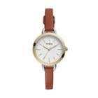 Fossil Classic Minute Three-hand Brown Leather Watch  Jewelry - Bq3396