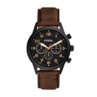 Fossil Flynn Pilot Chronograph Brown Leather Watch  Jewelry - Bq2375