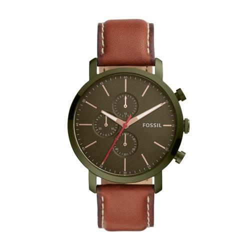 Fossil Luther Chronograph Luggage Leather Watch  Jewelry - Bq2414