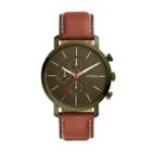 Fossil Luther Chronograph Luggage Leather Watch  Jewelry - Bq2414