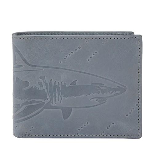 Fossil Branson Traveler  Wallet Vintage Blue- Sml1643962