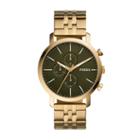 Fossil Luther Chronograph Antique Gold-tone Stainless Steel Watch  Jewelry - Bq2450
