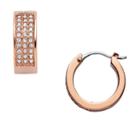 Fossil Pavã© Rose Gold-tone Steel Huggie Hoops  Jewelry Rose Gold- Jof00169791