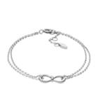 Fossil Infinity Knot Double-chain Steel Bracelet  Jewelry - Jf02864040