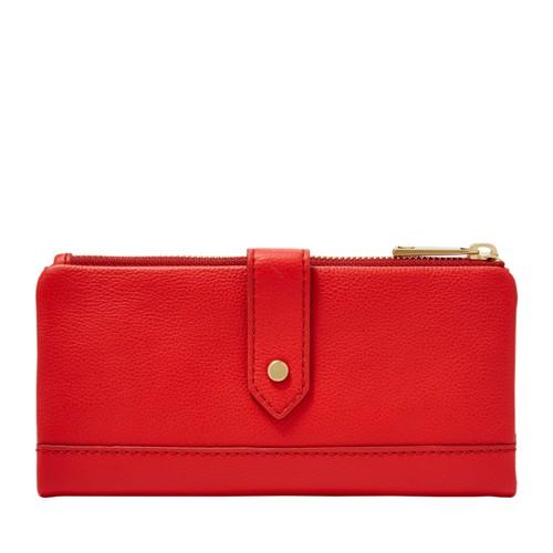 Fossil Lainie Clutch  Wallet Real Red- Swl2060622