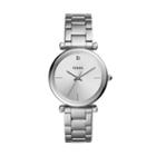 Fossil The Carbon Series Three-hand Stainless Steel Watch  Jewelry - Es4440