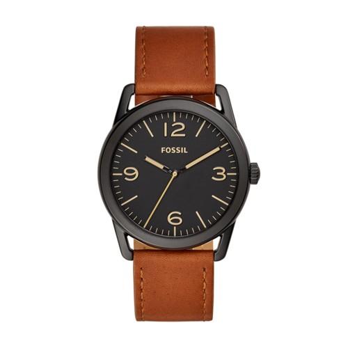 Fossil Ledger Three-hand Brown Leather Watch  Jewelry - Bq2305