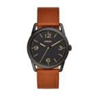 Fossil Ledger Three-hand Brown Leather Watch  Jewelry - Bq2305
