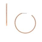 Fossil Textured Rose Gold-tone Beaded Hoops  Jewelry - Jf02969791
