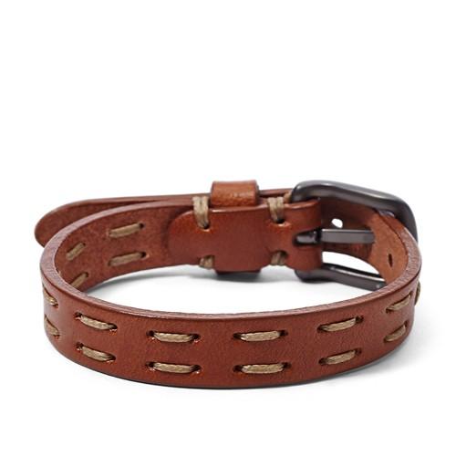 Fossil Leather Whipstitch Bracelet Ja6654001