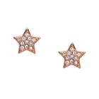 Fossil Star Rose Gold-tone Steel Studs  Jewelry Rose Gold- Jof00293791