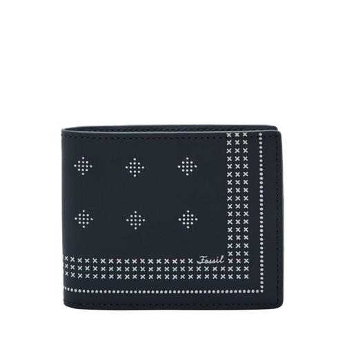 Fossil Ricky Flip Id Bifold  Wallets Midnight Navy- Ml4068406