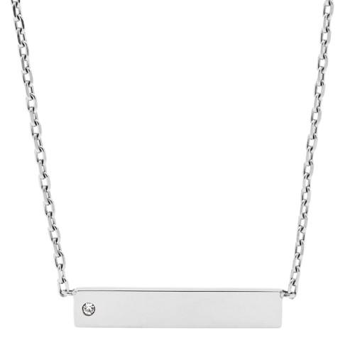 Fossil Bar Stainless Steel Necklace  Jewelry - Jof00434040
