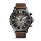 Fossil Nate Chronograph Brown Leather Watch   - Jr1424