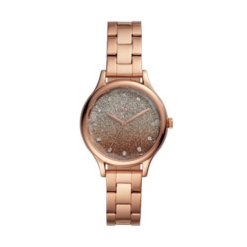 Fossil Laney Three-hand Rose Gold-tone Stainless Steel Watch  Jewelry - Bq3433