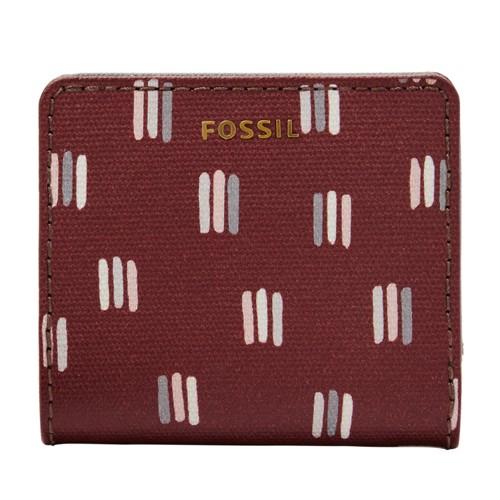 Fossil Madison Bifold  Wallet Maroon Multi- Swl3006940