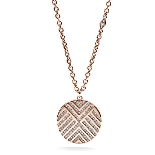 Fossil Chevron Glitz Pendant  Jewelry - Jf02747791