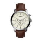 Fossil Lance Chronograph Brown Leather Watch  Jewelry - Bq1280