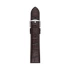 Fossil 22mm Dark Brown Croco Leather And Black Silicone Watch Strap   - S221339