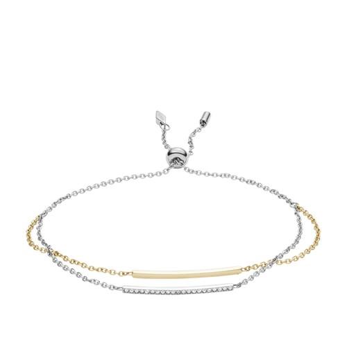 Fossil Duo Bar Two-tone Steel Bracelet  Jewelry - Jf02910998