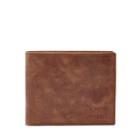 Fossil Hunter Large Coin Pocket Bifold  Wallet Brown- Ml3665200