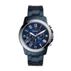 Fossil Grant Chronograph Blue-tone Stainless Steel Watch  Jewelry - Fs5230