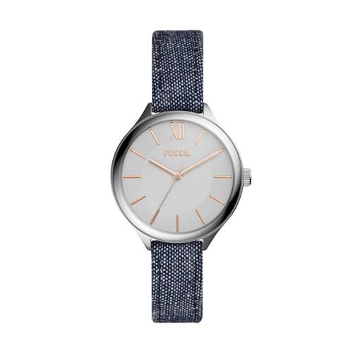 Fossil Suitor Three-hand Blue Denim Watch  Jewelry - Bq3364