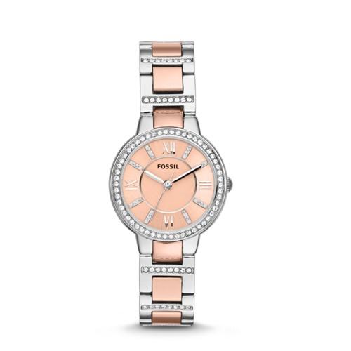 Fossil Virginia Two-tone Stainless Steel Watch   - Es3405