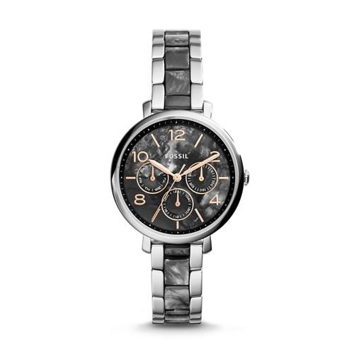 Fossil Jacqueline Multifunction Stainless Steel And Acetate Watch Es3924 Gray