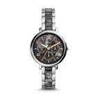 Fossil Jacqueline Multifunction Stainless Steel And Acetate Watch Es3924 Gray