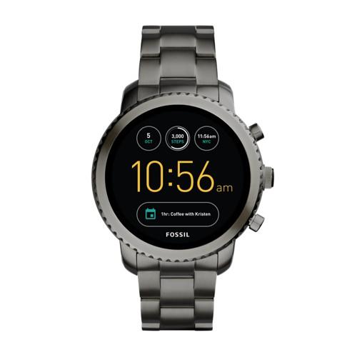 Fossil Gen 3 Smartwatch - Q Explorist Smoke Stainless Steel  Jewelry - Ftw4001
