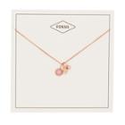 Fossil Heart And Rose Quartz Necklace  Jewelry - Jf03046791