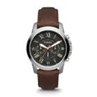 Fossil Grant Chronograph Brown Leather Watch   - Fs4813